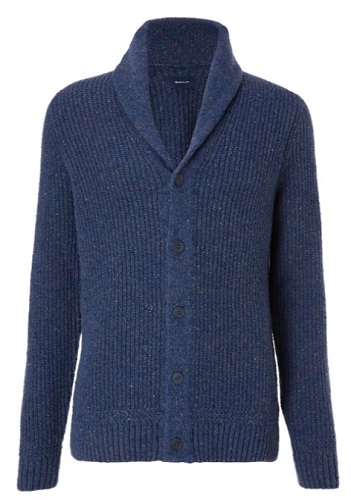 The Steve McQueen Blue Shawl Collar Cardigan - Iconic Alternatives